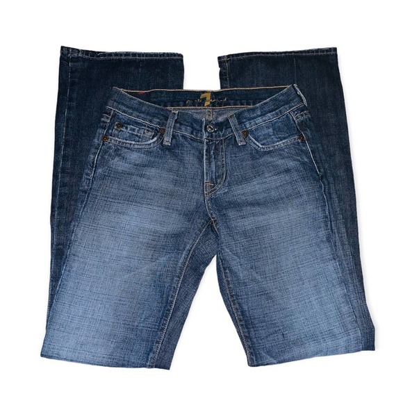 7FAMK Women’s  Bootcut Denim Blue Jeans sz 26 - Picture 3 of 9